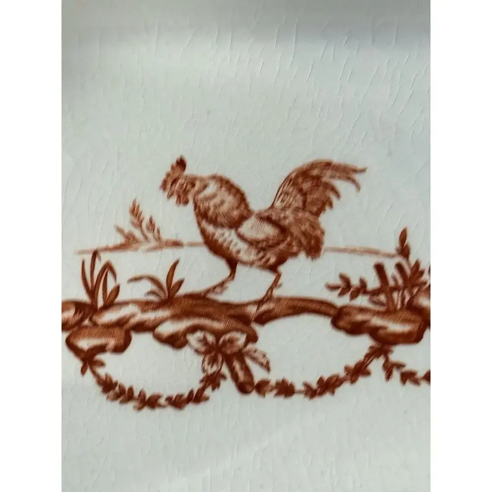 Wedgwood Chanticleer Brown Rooster Rectangular Vegetable Serving Bowl